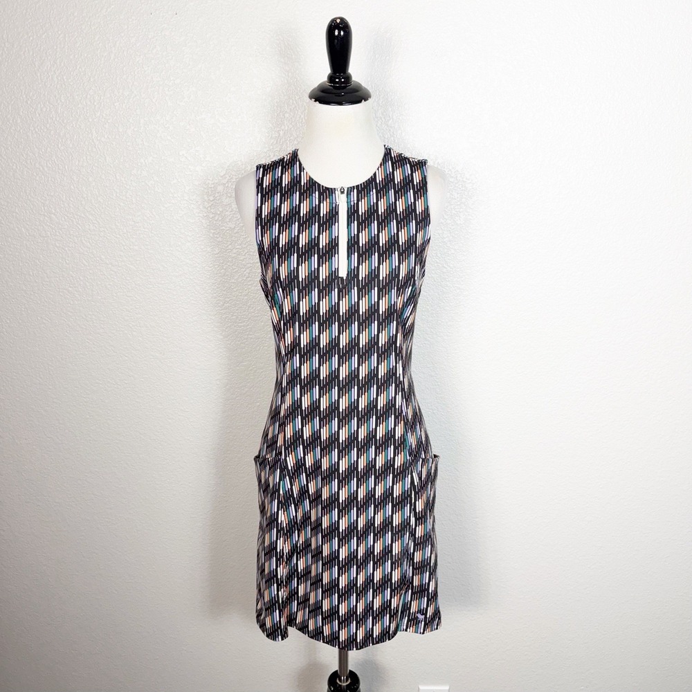 Bad Birdie Hybrid Dress Womens Small Cattail Print Golf Performance Athletic